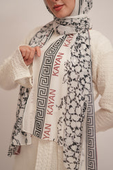 Red Kayan Printed Chiffon